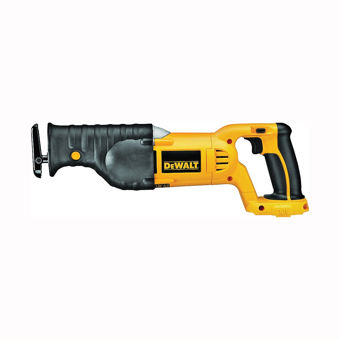 DeWALT DC385B Reciprocating Saw, 18 V Battery, 2.4 Ah, 1-1/8 in L Stroke, 0 to 3000 SPM (BARE TOOL - No Battery Included)