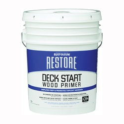 RUST-OLEUM RESTORE 287518 Wood Primer, Matte, Clear, 5 gal Can