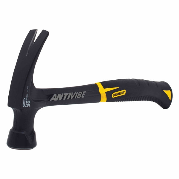 STANLEY Anti-Vibe Series 51-165 Nail Hammer, 20 oz Head, Rip Claw, Smooth, Oversized Strike Head, Steel Head