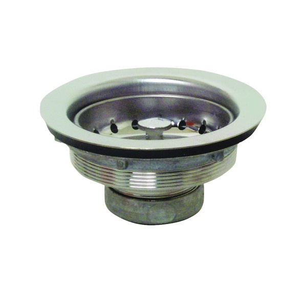 Plumb Pak PP20208 Basket Strainer, Stainless Steel, Chrome, For: 3-1/2 in Dia Opening Kitchen Sink