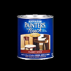 Painter&#39;s Touch Ultra Cover 240286 Interior Paint, Satin, Claret Wine, 1 qt, Can, Resists: Chip, Fade, Water Base