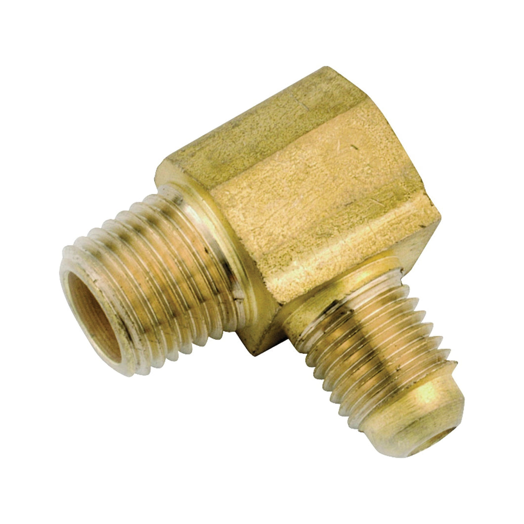 Anderson Metals 754049-0404 Tube Elbow, 1/4 in, 90 deg Angle, Brass, 1400 psi Pressure