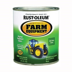 RUST-OLEUM 7435502 Farm Equipment Paint, Gloss, Green, 1 qt, Can, Application: Brush, Spray