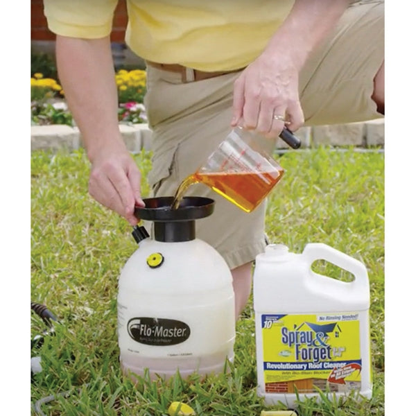 Spray &amp; Forget SF1G-J Roof and Exterior Surface Cleaner, 1 gal, Liquid, Citrus, Orange