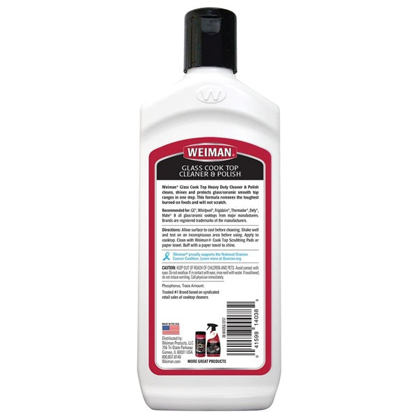 Weiman 38 Cooktop Cleaner and Polish, 10 oz, Paste, Apple, Tan