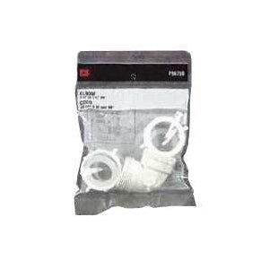 Plumb Pak PP20555 Sink Drain Pipe Elbow, 1-1/2 in, 90 deg Angle, PVC, White