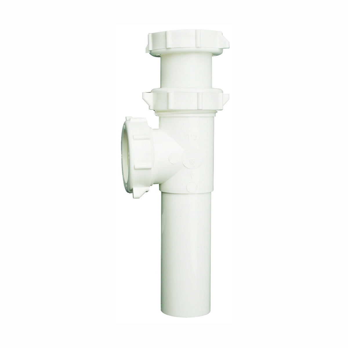 Plumb Pak PP20668 Master End Outlet and Tailpiece, 1-1/2 in, Slip-Joint, Plastic, White