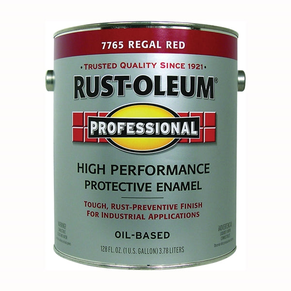 RUST-OLEUM 7765402 Enamel Paint, Gloss, Regal Red, 1 gal, Can, Oil Base, Application: Brush, Roller, Spray