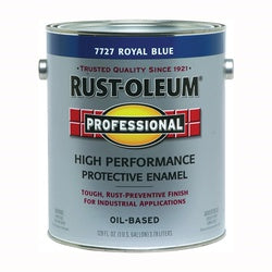 RUST-OLEUM 7727402 Enamel Paint, Gloss, Royal Blue, 1 gal, Can, Application: Brush, Roller, Spray