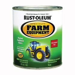 RUST-OLEUM 7466502 Farm Equipment Paint, Gloss, International Red, 1 qt, Can, Application: Brush, Spray