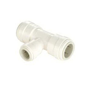 WATTS 3524R-101004 Reducing Pipe Tee, 1/4 in, Sweat Push-Fit, Plastic, White, 100 psi Pressure
