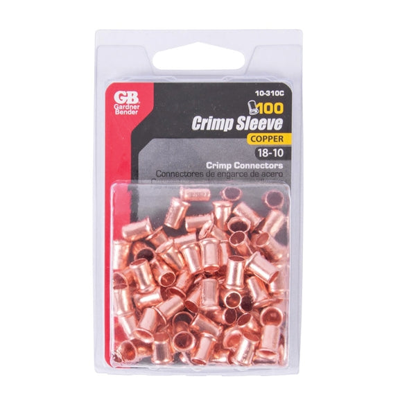 GB 10-310C Copper Crimp Connector, 18 to 10 AWG Wire, Copper Contact
