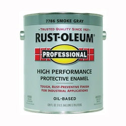 RUST-OLEUM 7786402 Enamel Paint, Gloss, Smoke Gray, 1 gal, Can, Oil Base, Application: Brush, Roller, Spray