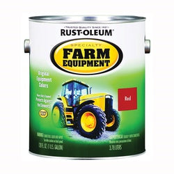 RUST-OLEUM 7466402 Farm Equipment Paint, International Red, 1 gal, Can, Application: Brush, Spray