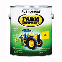 RUST-OLEUM 7443402 Farm Equipment Paint, Yellow, 1 gal, Can, Application: Brush, Spray