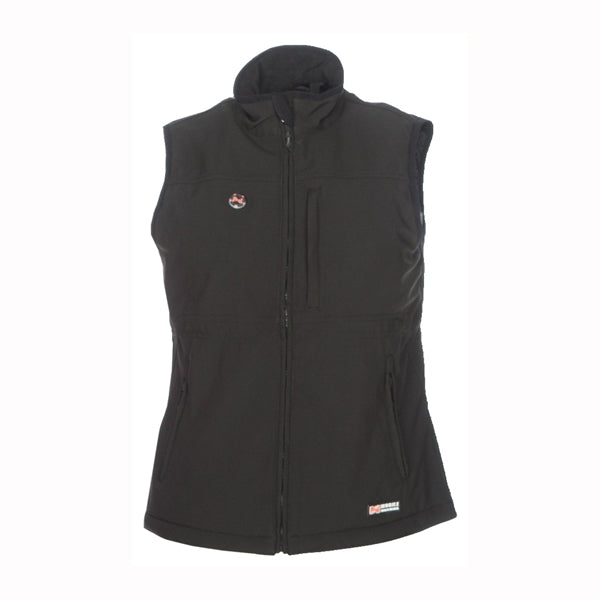 Mobile Warming Whitney Series MWJ13W02-LG-BLK Heated Vest, L, Women's, Fits to Chest Size: 40 in, Fabric, Black