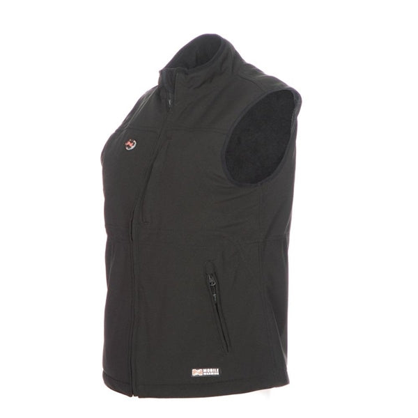 Mobile Warming Whitney Series MWJ13W02-LG-BLK Heated Vest, L, Women&#39;s, Fits to Chest Size: 40 in, Fabric, Black