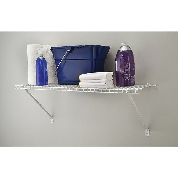 ClosetMaid 1021 Shelf Kit, 24 in L, 12 in W, Steel, White