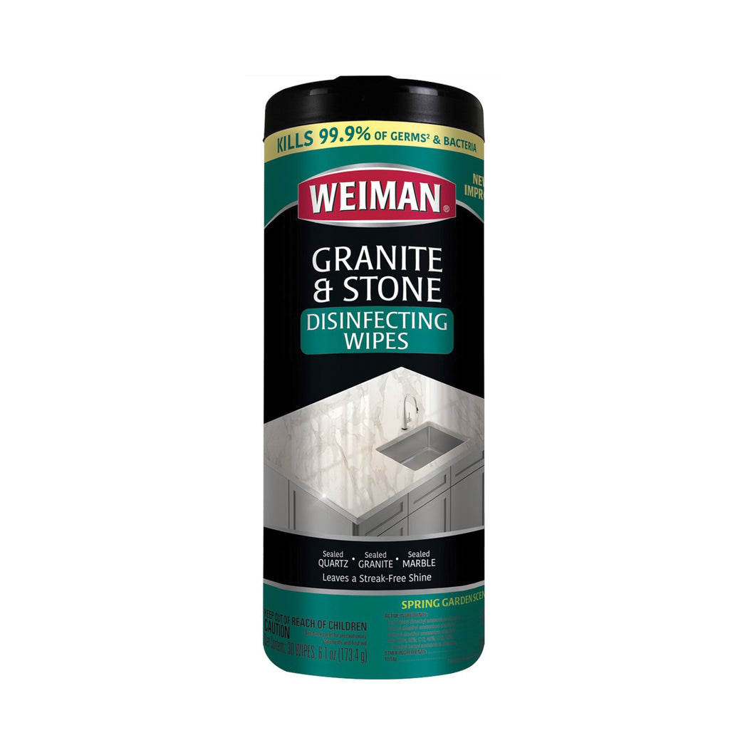 Weiman 94 Granite and Stone Disinfecting Wipes, Apple/Pear