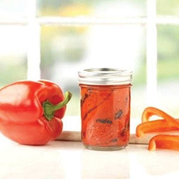 Ball 1440060000 Mason Jar, 8 oz Capacity, Glass, Regular Mouth, 12PK