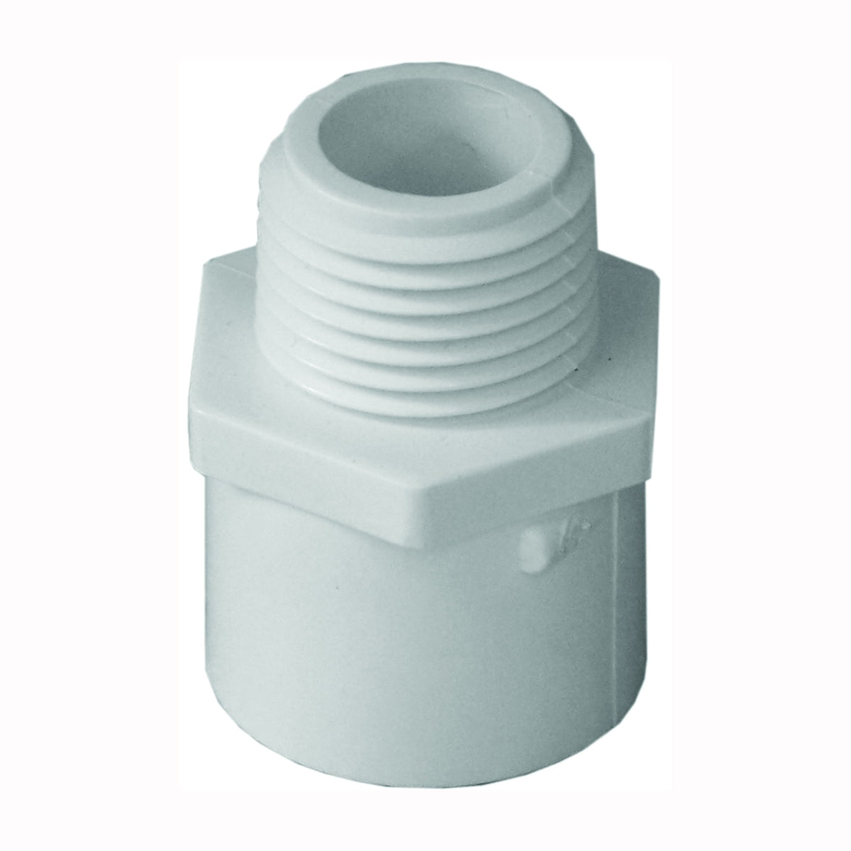 GENOVA 300 Series 30405CP Pipe Adapter, 1/2 in, Slip x MIP, PVC, White, SCH 40 Schedule
