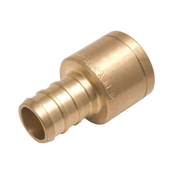 SharkBite UC600LFA Hose to Pipe Adapter, 1/2 in, PEX Barb x Female Sweat, DZR Brass, 200 psi Pressure