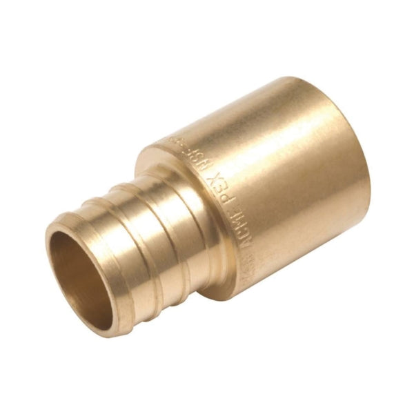 SharkBite UC608LFA Hose to Pipe Adapter, 3/4 in, PEX Barb x Male Sweat, DZR Brass, 200 psi Pressure