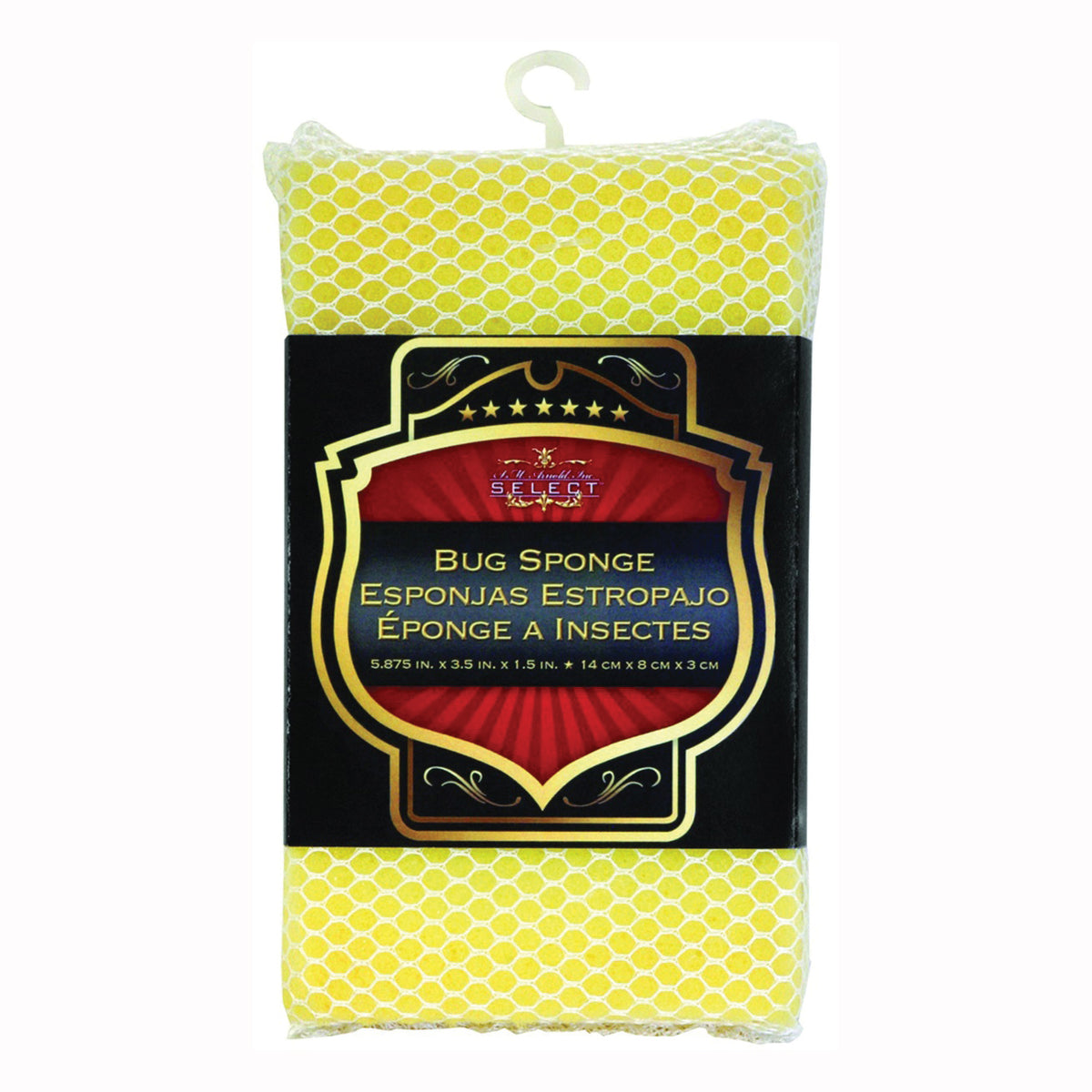 SM ARNOLD 25-406 Bug Sponge, 5-7/8 in L, 3-1/2 in W, 1-1/2 in Thick, Nylon