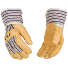 Load image into Gallery viewer, Kinco 1927-Y Protective Gloves with Safety Cuff, Wing Thumb, Blue/Gray/Yellow
