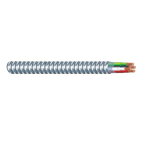 Southwire Armorlite 68583422 Armored Cable, 12 AWG Cable, 3 -Conductor, Copper Conductor, PVC Insulation