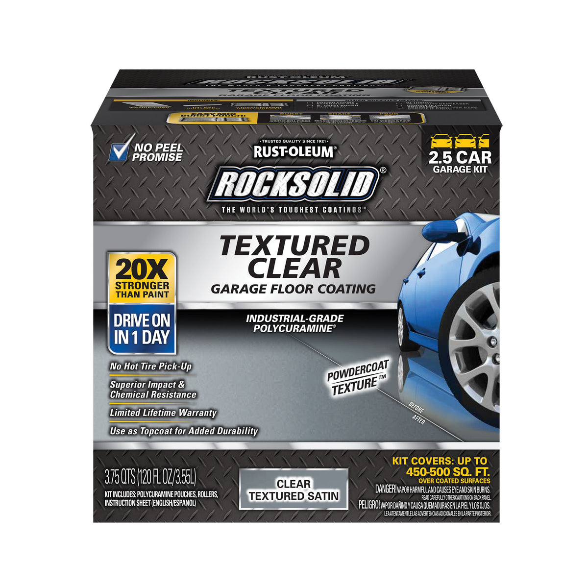 RUST-OLEUM 317382 Floor Coating, Satin, Clear, 120 oz