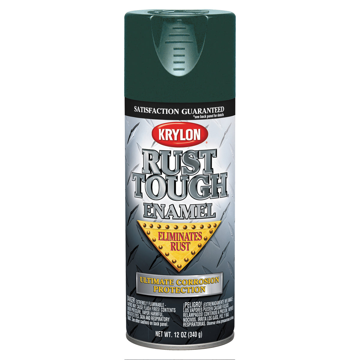 Krylon K09223007 Rust-Preventative Enamel Paint, Gloss, Hunter Green, 12 oz, Can