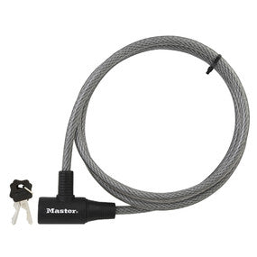 Master Lock 8154DPF Flexible Cable Lock, Keyed Key, Steel Shackle