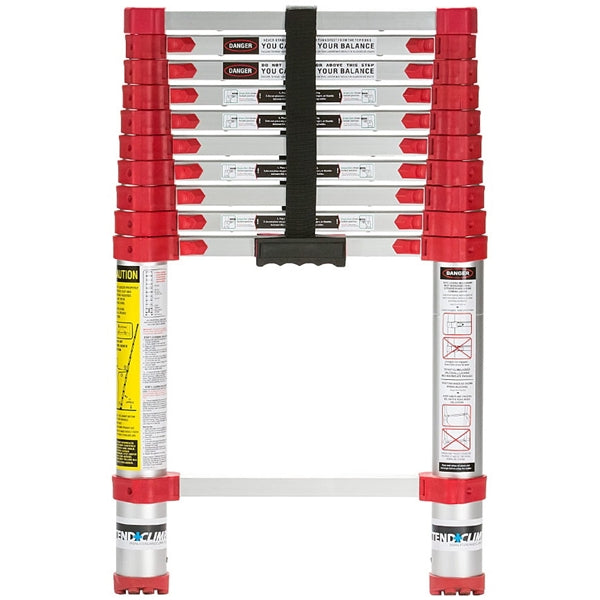 XTEND+CLIMB Home Series 760P Telescoping Ladder, 14-1/2 ft Max Reach H, 11-Step, 250 lb, 1-1/2 in D Step, Aluminum