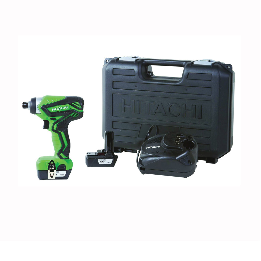 Metabo HPT WH10DFL2M Impact Driver, Battery Included, 12 V, 1.3 Ah, 1/4 in Drive, Hex Drive, 3200 ipm