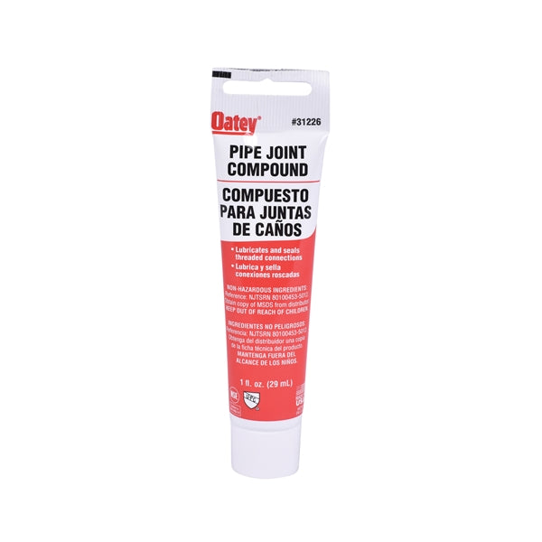 Oatey 31226 Pipe Joint Compound, 1 oz Tube, Liquid, Paste, Gray