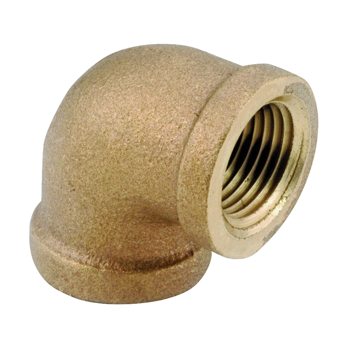 Anderson Metals 738100-12 Pipe Elbow, 3/4 in, FIP, 90 deg Angle, Brass, Rough, 200 psi Pressure