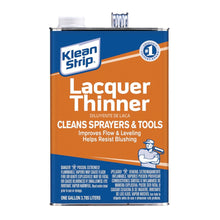 Load image into Gallery viewer, Klean Strip GML170 Lacquer Thinner, Liquid, Free, Clear, Water White, 1 gal, Can
