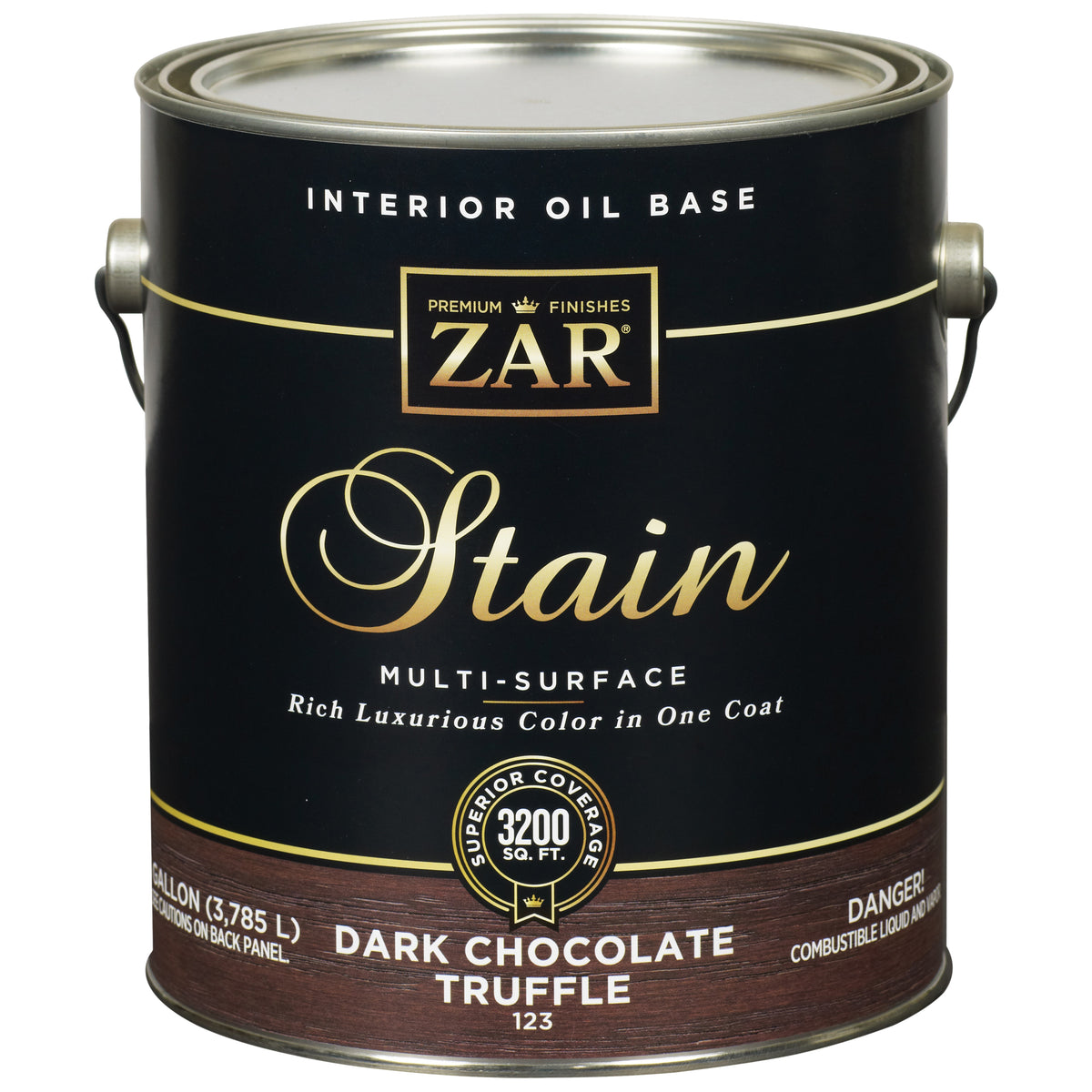 ZAR 12313 Wood Stain, Moorish Teak, Liquid, 1 gal, Can