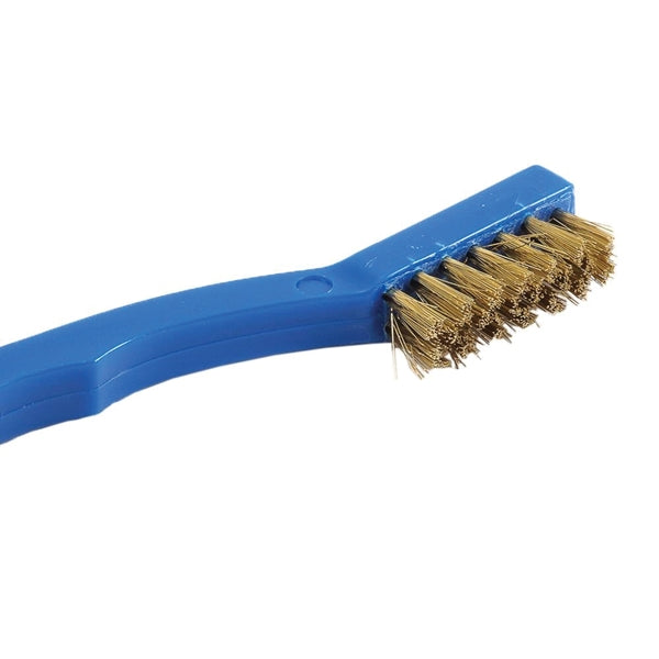 Forney 70489 Scratch Brush, 0.006 in L Trim, Brass Bristle