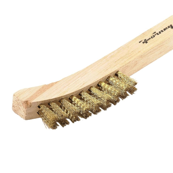 Forney 70491 Scratch Brush, 0.006 in L Trim, Brass Bristle