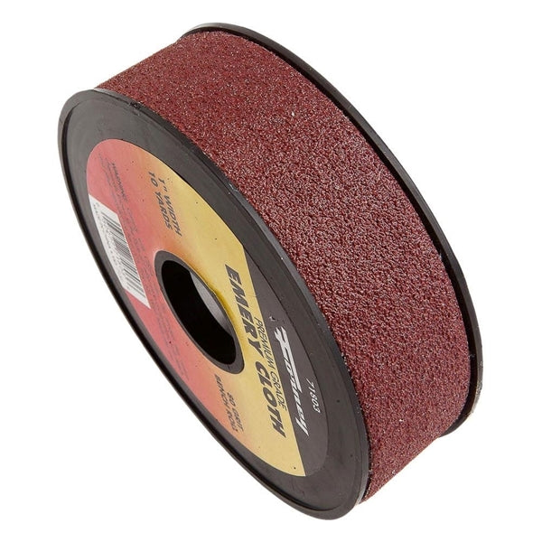 Forney 71803 Bench Roll, 1 in W, 10 yd L, 80 Grit, Premium, Aluminum Oxide Abrasive, Emery Cloth Backing