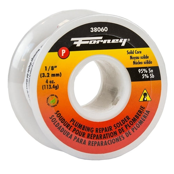 Forney 38060 Solder, 4 oz, Solid, Gray, 464 deg F Melting Point