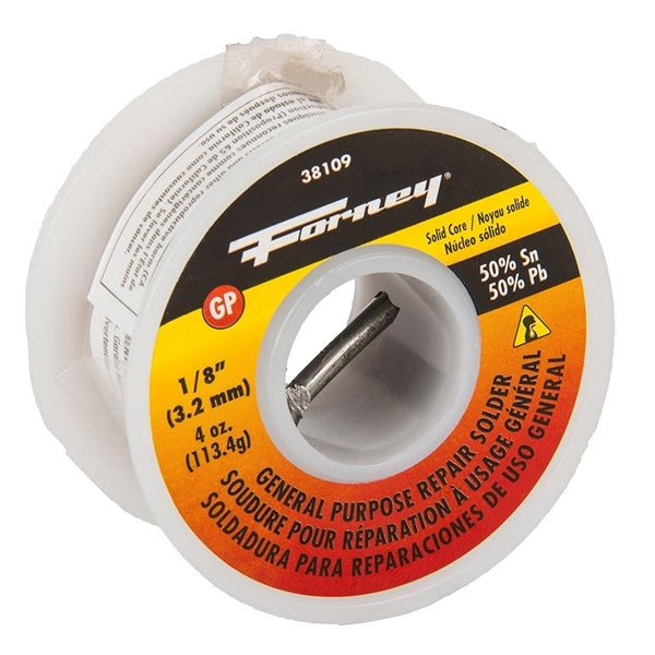 Forney 38109 Solder, 4 oz, Solid, Silver/White, 421 deg F Melting Point