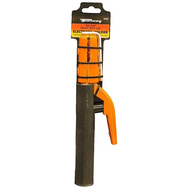 Forney 56200 Medium-Duty Electrode Holder, 3/16 in Max Electrode Size, #2 Cable Connection, 300 A, Insulated, Brass