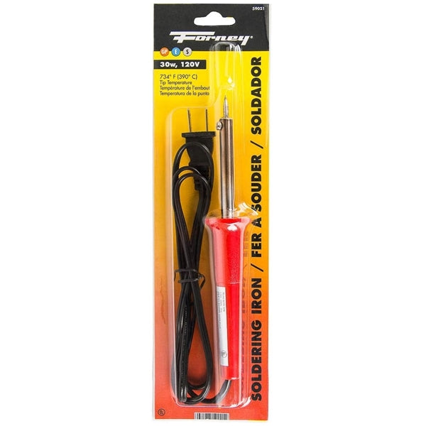 Forney 59021 Soldering Iron, 100 V, 30 W, Nickel Tip