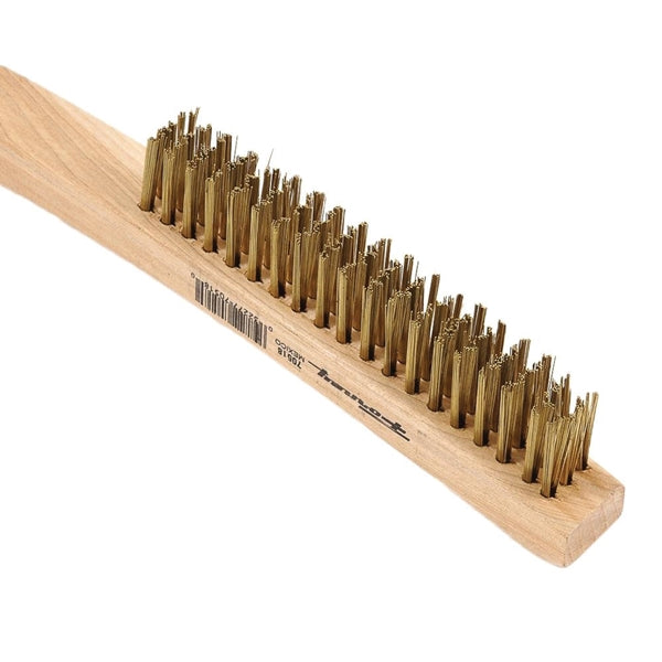 Forney 70518 Scratch Brush, 0.012 in L Trim, Brass Bristle