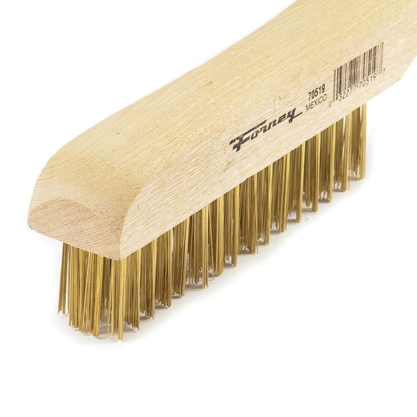 Forney 70519 Scratch Brush, 0.012 in L Trim, Brass Bristle