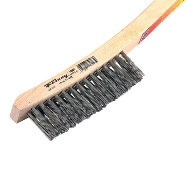 Forney 70523 Scratch Brush, 0.014 in L Trim, Stainless Steel Bristle