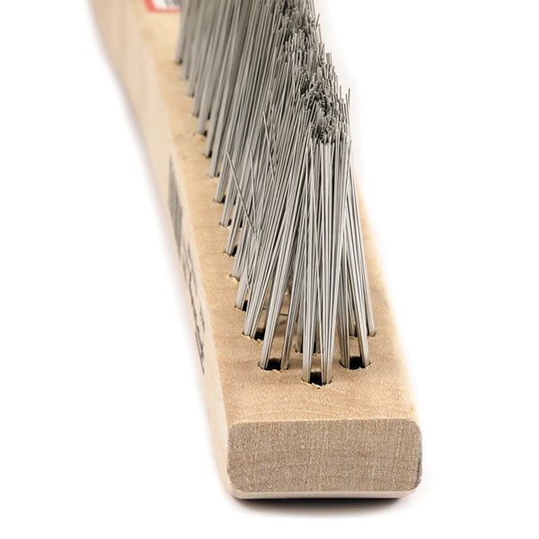 Forney 70523 Scratch Brush, 0.014 in L Trim, Stainless Steel Bristle